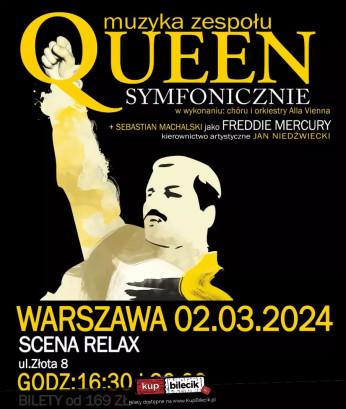 Warszawa Wydarzenie Koncert QUEEN SYMFONICZNIE na dwóch koncertach w Warszawie - SCENA RELAX - 02 marca 2024!
